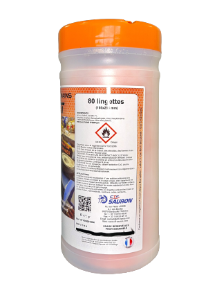 LINGETTES NETTOYANTES MAINS’NET NON TOXIQUES SS RINCAGE 200X300MM (BOITE DE 80)